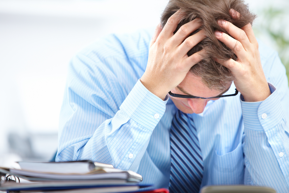 mature business man having a stress